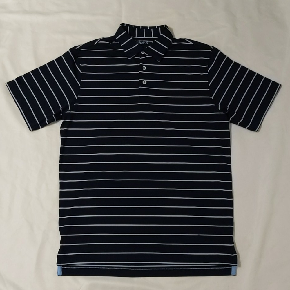 johnnie-O Midnight Striped Athletic Polo